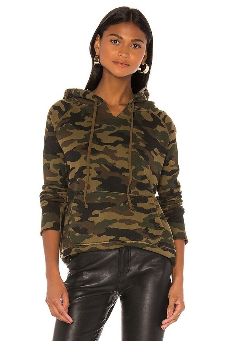 Nili Lotan Janie Camo Sweatshirt Hoodie Sweater Size XS